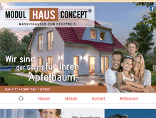 Tablet Screenshot of modul-hausconcept.de